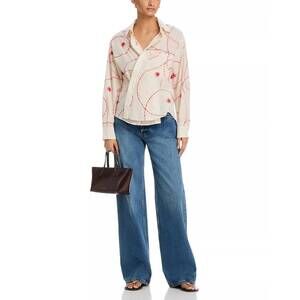 NEW CISSA wrap style daily shirt in estrella handstitch